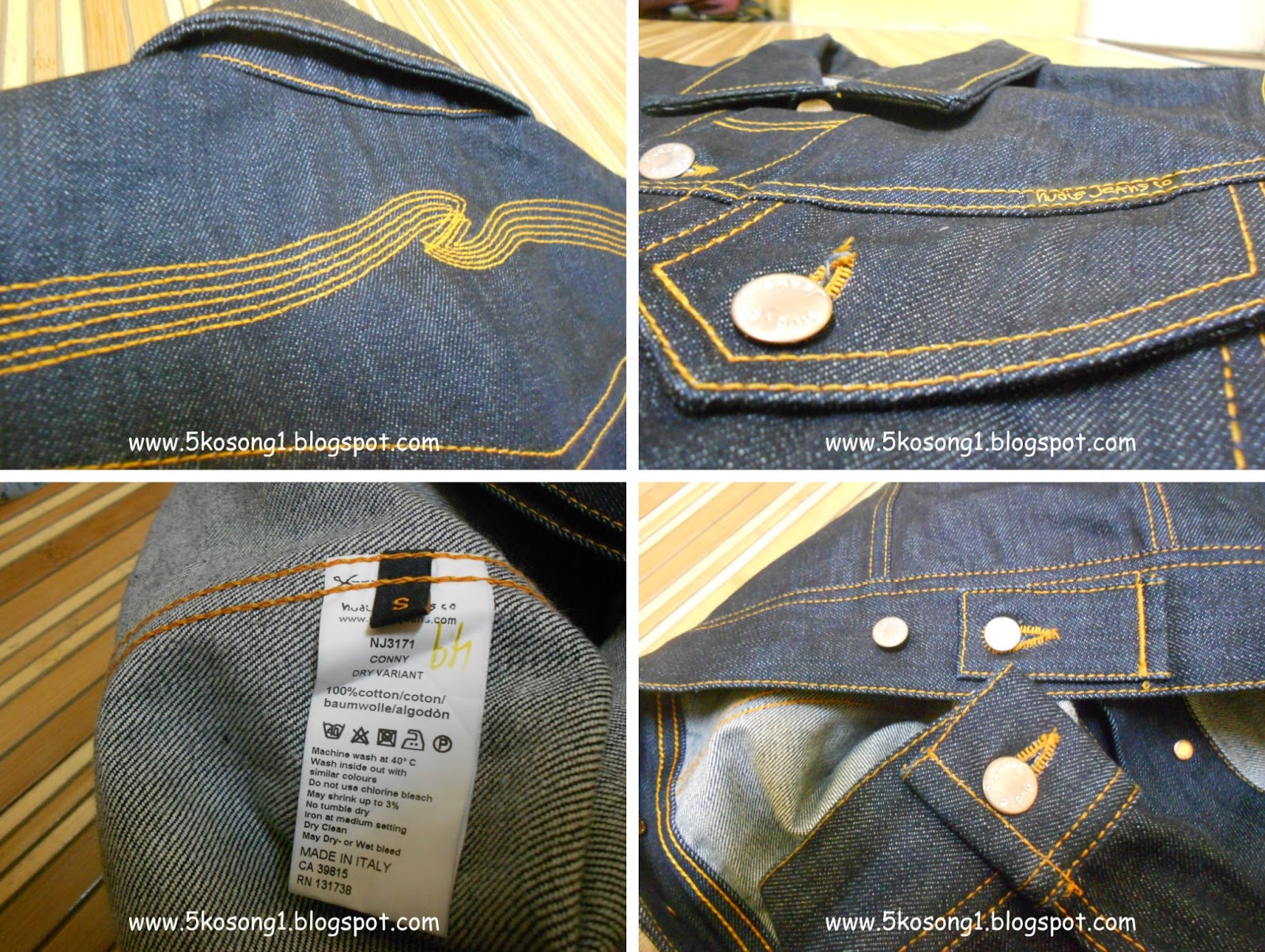 5kosong1: Nudie Jeans Conny Dry Variant Jacket -Size S-